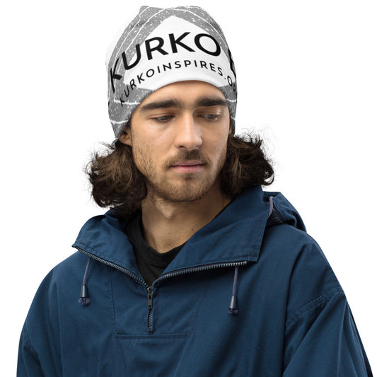Issues All-Over Print Beanie by Paul Kurko