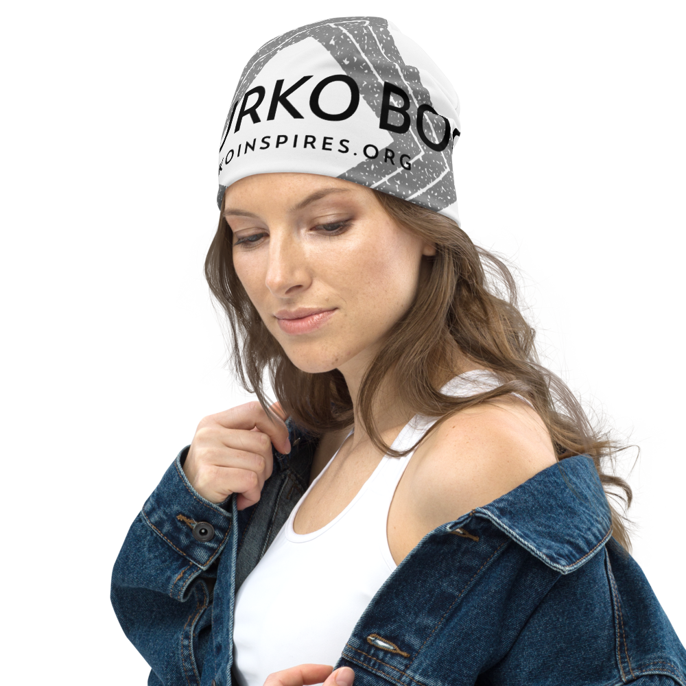 Issues All-Over Print Beanie by Paul Kurko