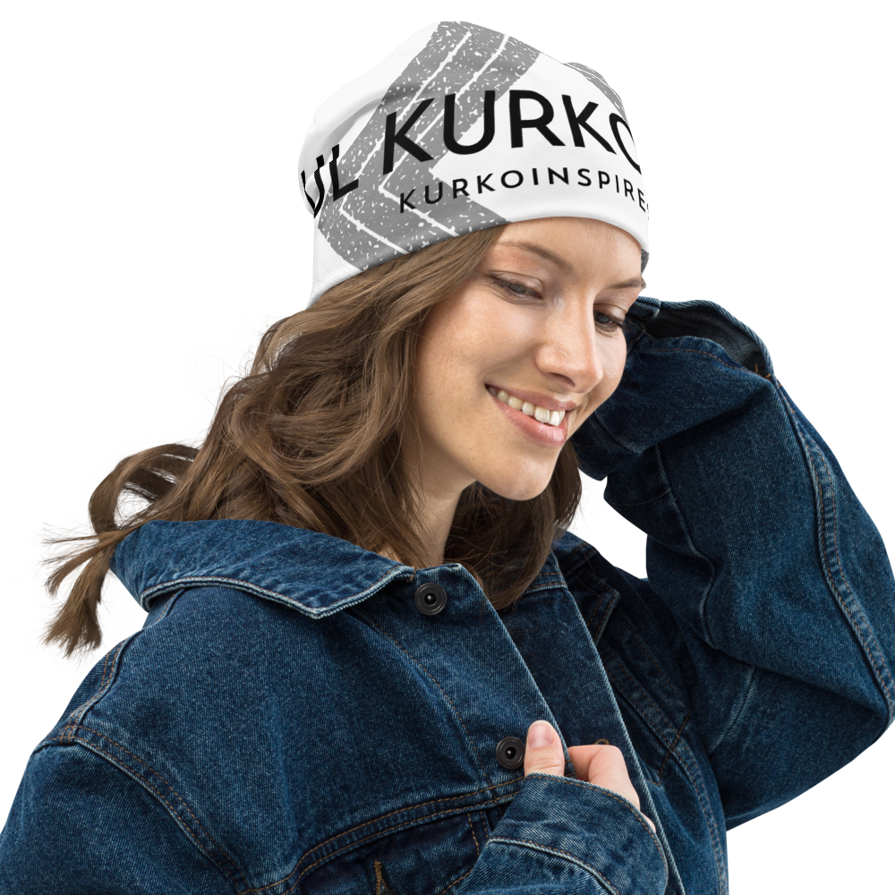 Issues All-Over Print Beanie by Paul Kurko