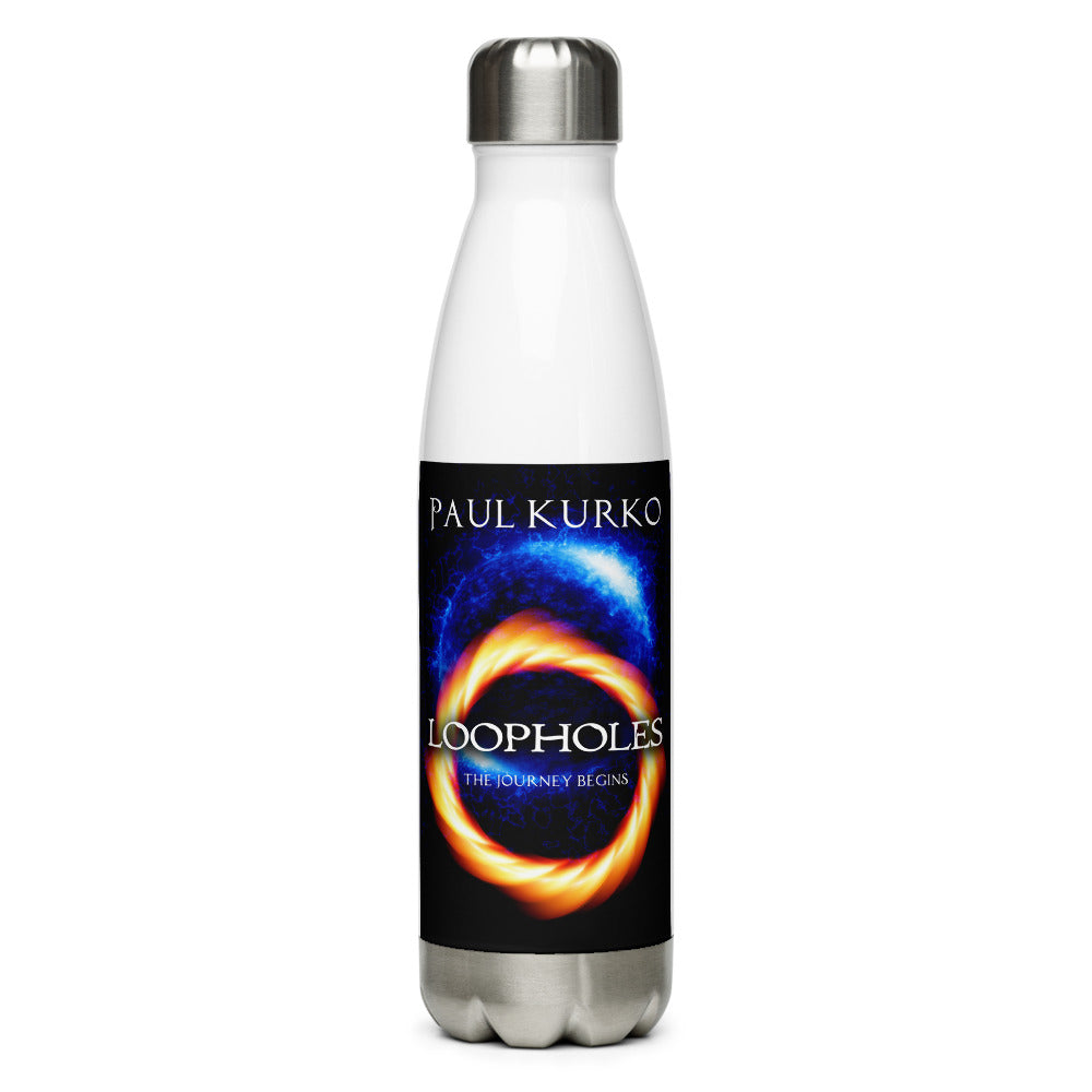Loopholes Stainless Steel Water Bottle by Paul Kurko