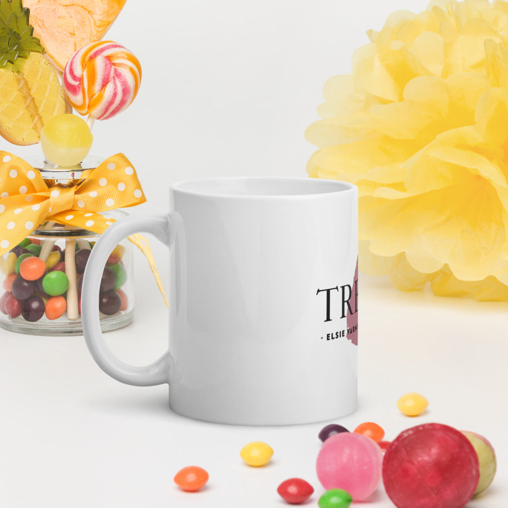 Trendy White Glossy Mug by Elsie Varn Harrell