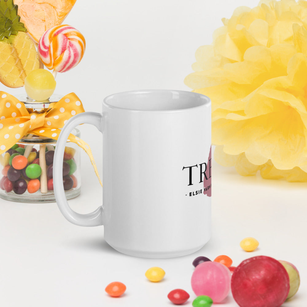 Trendy White Glossy Mug by Elsie Varn Harrell