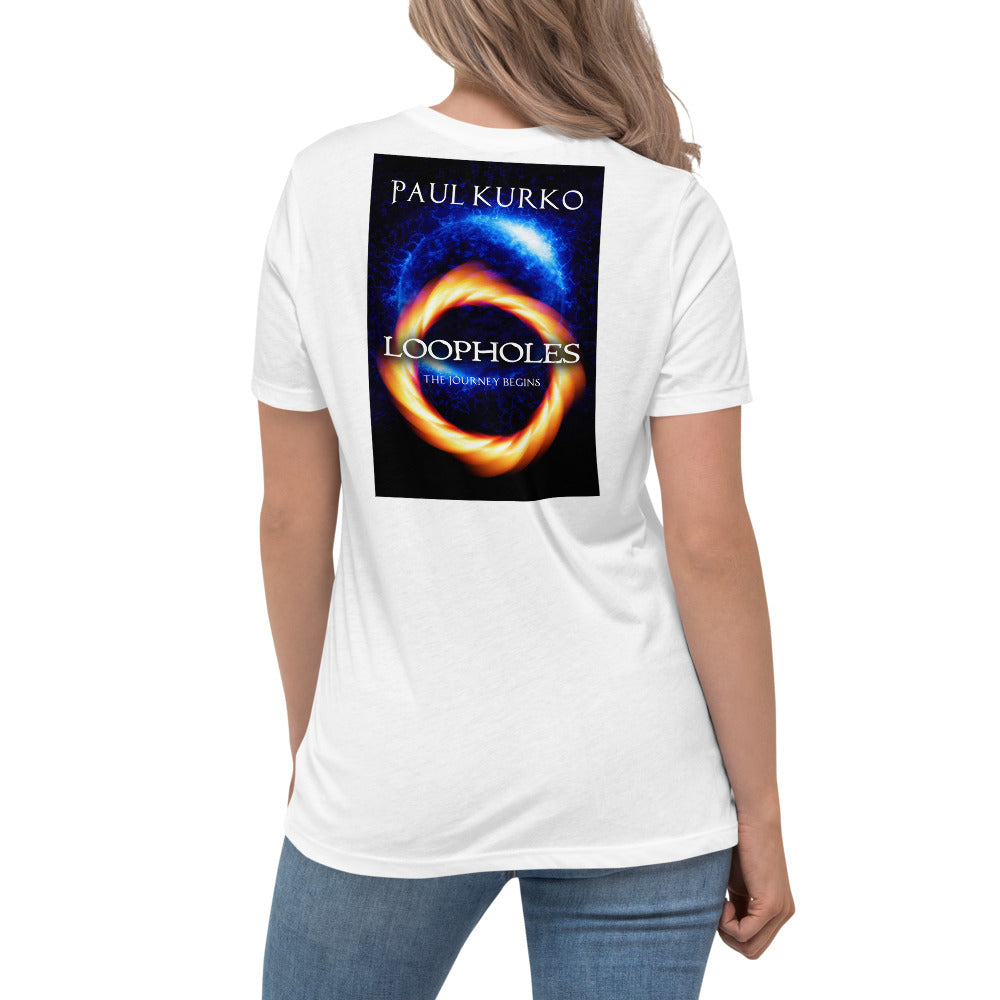 Loopholes Women's White Relaxed Tee