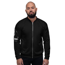 Load image into Gallery viewer, Loopholes Unisex Bomber Jacket by Paul Kurko
